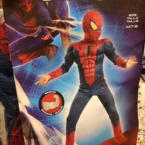 New Amazing Spider-Man Child Muscle Costume - Medium 7-8